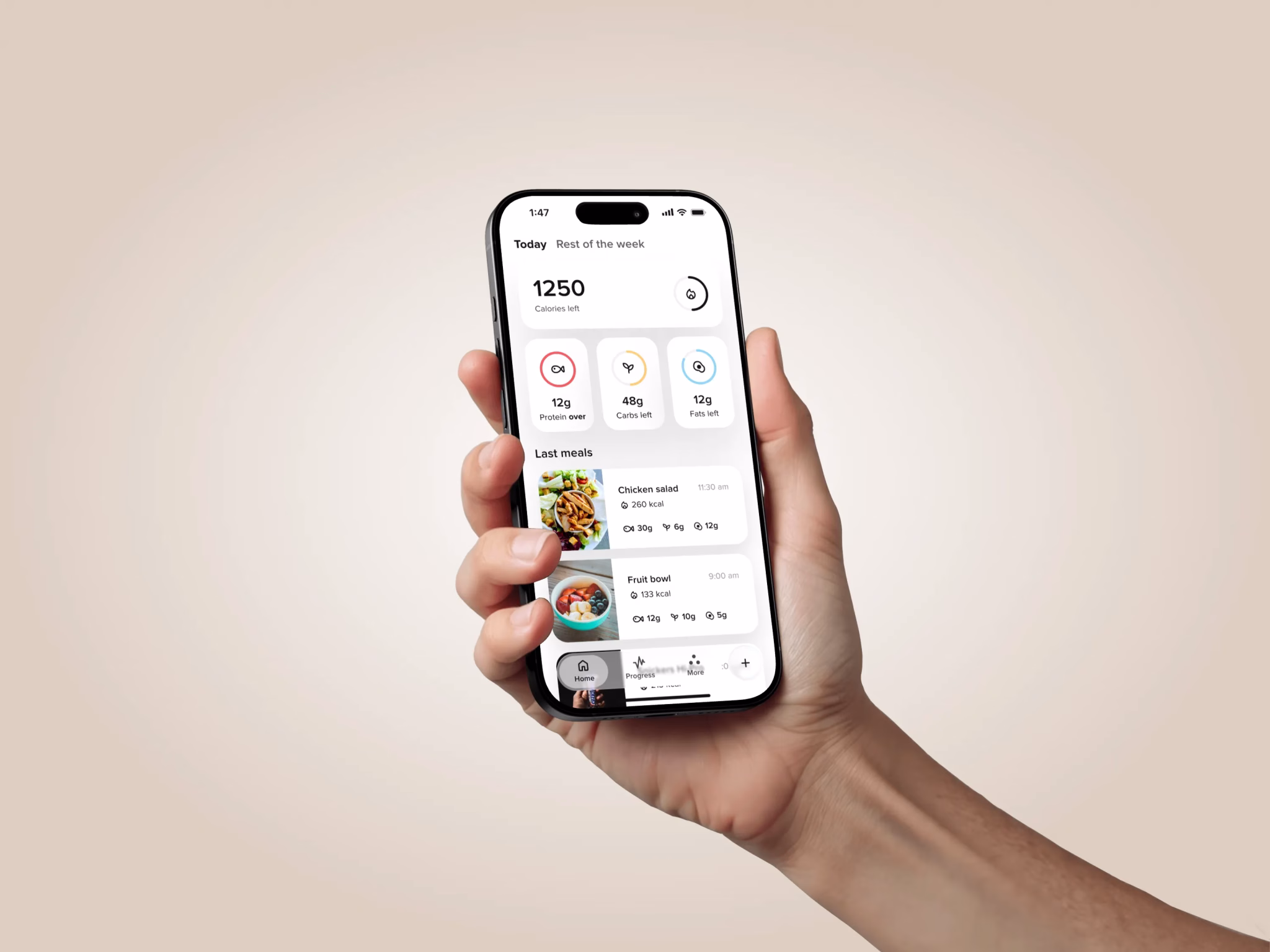 Calorie Counter mobile health app UX/UI design by AK Visuals